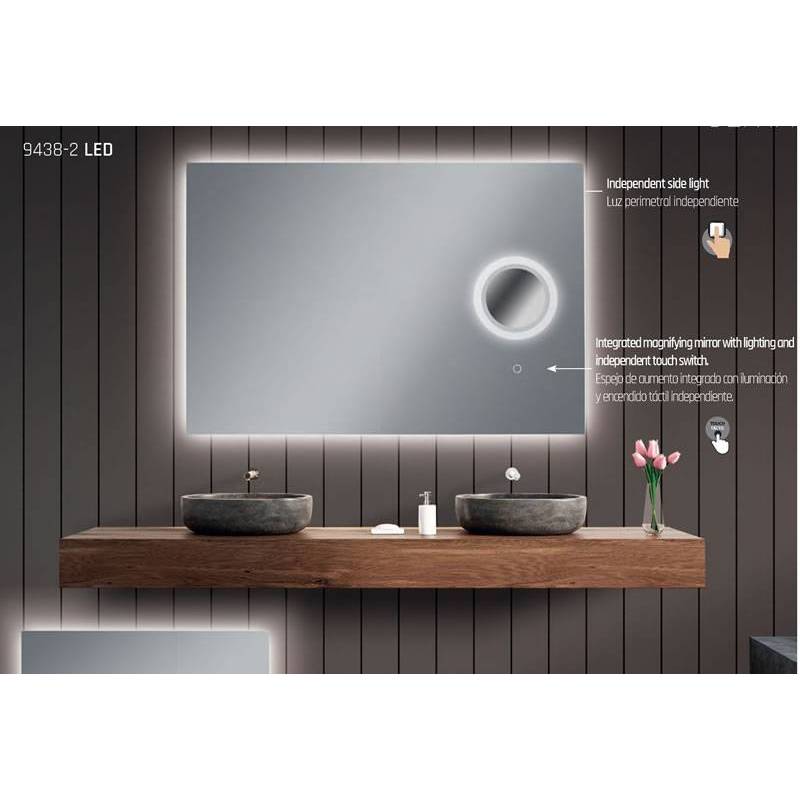 Espejo de baño Olter LED IP44 + aumento - ACB