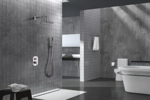 Comprar Conjunto de ducha /bañera empotrada pared acero cepillado